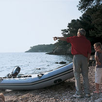 Outboard inflatable boat / foldable / for fishing / aluminum