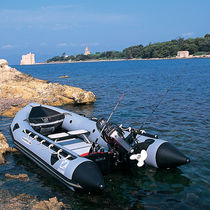 Outboard inflatable boat / foldable / for fishing / 6-person max.