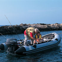 Outboard inflatable boat / foldable / for fishing / aluminum