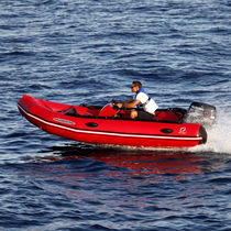 Outboard inflatable boat / foldable / side console / sport