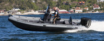 Outboard inflatable boat / RIB / center console / with T-top