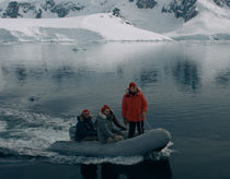 Outboard inflatable boat / foldable / side console / 7-person max.
