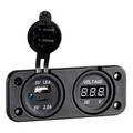 Voltmérő +dupla USB csatlakozó