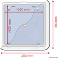 Szúnyogháló 600x600 mm, fekete