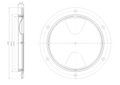 Dekli 155mm kerek, fekete