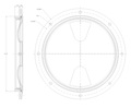 Dekli 203mm kerek, fekete