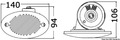 Kürt 12V rejtett beép 140x80mm