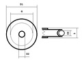 Csigakerék 34mm, 5.3mm tengely