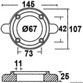 Anód kör SailDrive-ra 73 mm