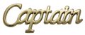 Bronztábla Captain felirattal