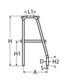 Orrkorlát 300x740 mm