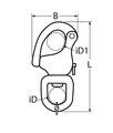 Sekli patent forgó,90mm hossz