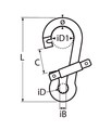 Karabiner 10x100 befelé nyíló