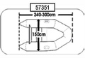 Ponyva csónak 240-300/150cm