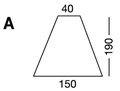 Lepedő háromszög, fehér A