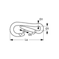 Karabiner 5x50 kötélkímélő