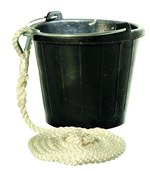 Vödör fekete gumi 8 l-es