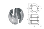 Anód hordó átm:22mm tengelyre