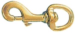 Karabiner táska forgó 75mm réz