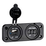 Voltmérő +dupla USB csatlakozó