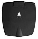 Zuhanydoboz szögletes fekete