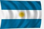 Zászló argentín 20x30 kötős