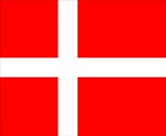 Zászló dán 30x45 kötős