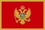 Zászló montenegro 30x45 kötős